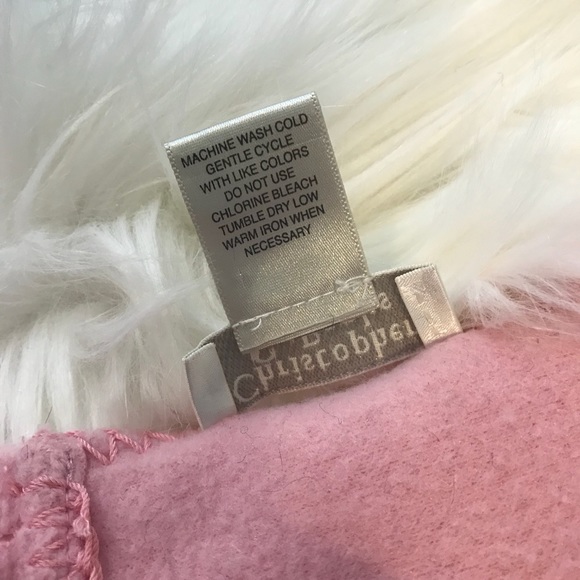 Pink scarf with hoop fringes - Picture 5 of 5